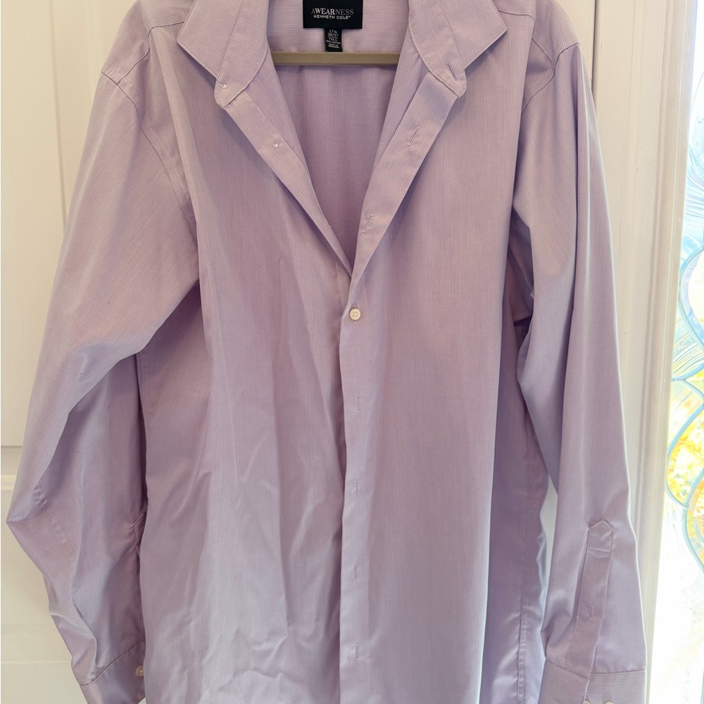 Kenneth Cole Light Purple Slim Fit Shirt